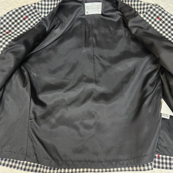 Vintage Miss Pendleton Virgin Wool Skirt Suit 2PC Women 10 Small Black White Red - Picture 8 of 13